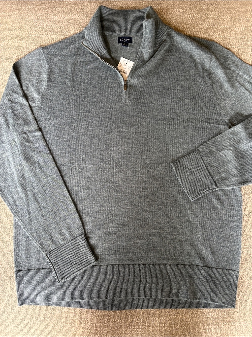 J. Crew Merino Wool Blend Quarter Zip Sweater New with tags Size Large